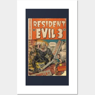 Resident Evil 3 fan art comic book cover Posters and Art